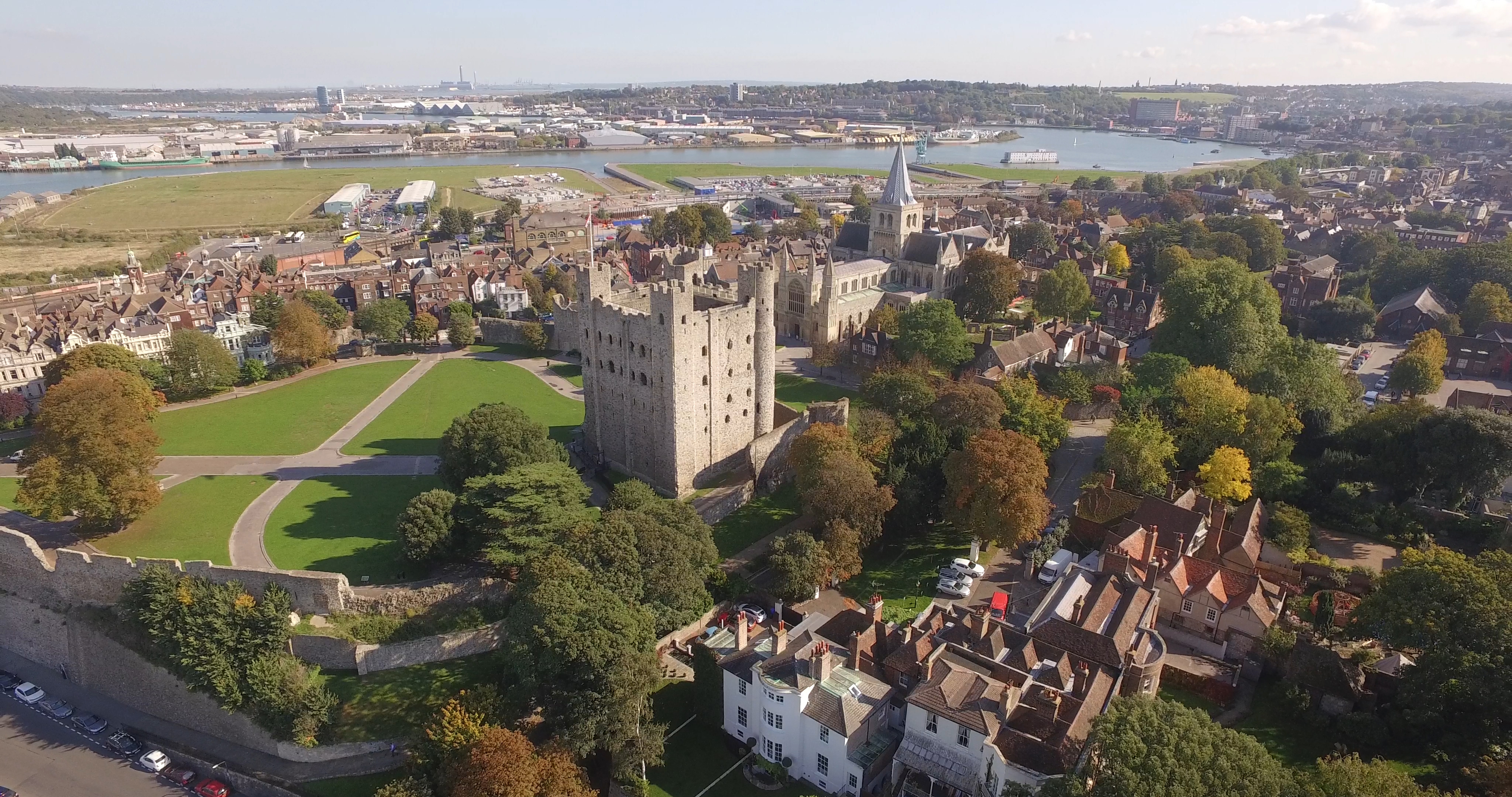 Aerial Rochester Castle 016