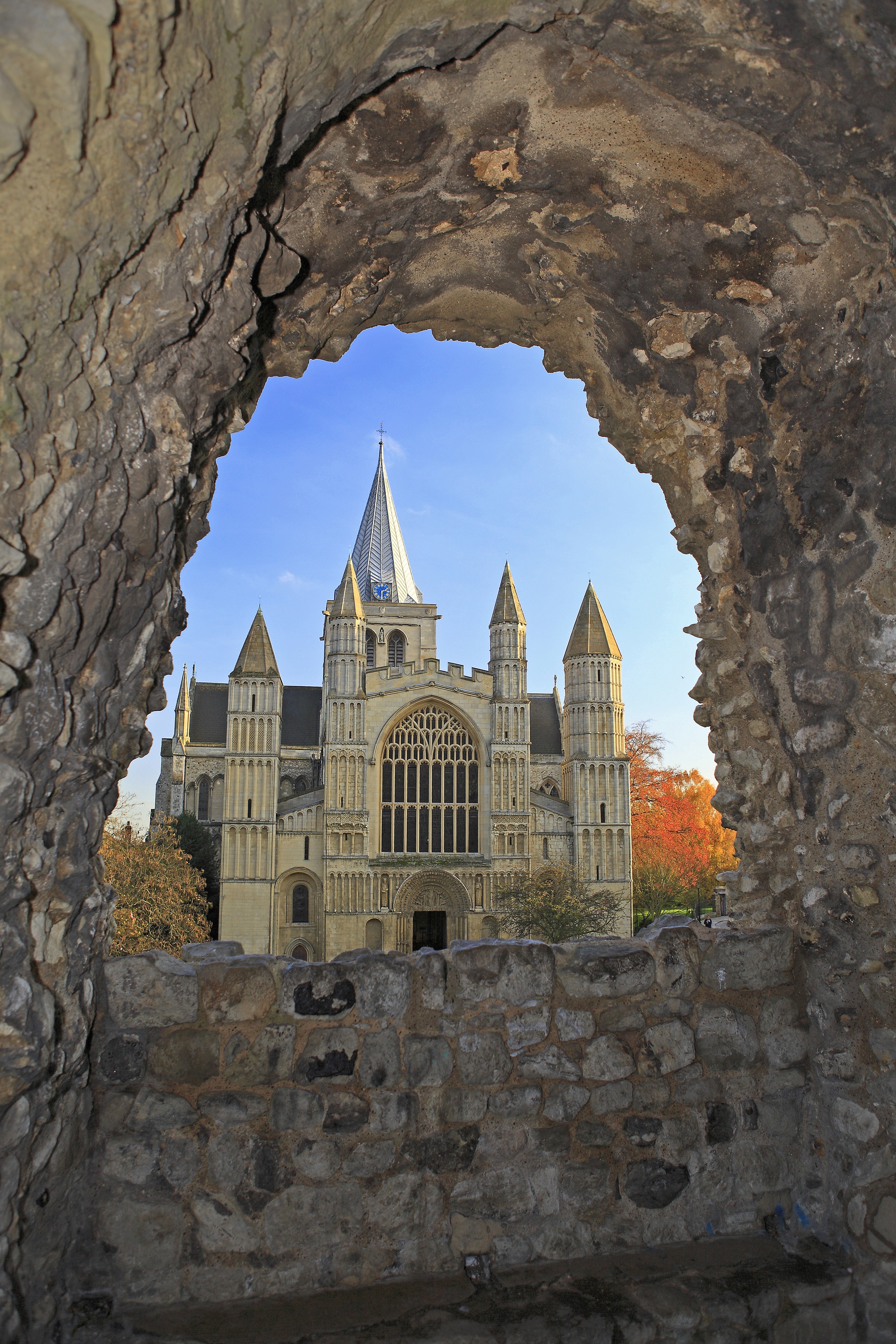View of Rochester Cathedral from the castle gardens